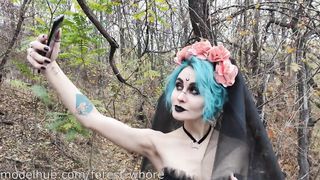 Halloween Cosplayes csajszi hátsó lyukba kurelva