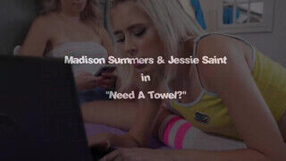 Jessie Saint és Madison Summers édeshármasban szeretkeznek