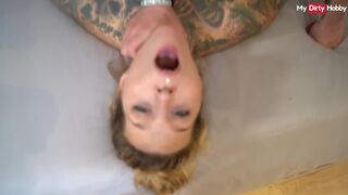 Erőszakos német amatőr milf cumizza a termetes fasznak