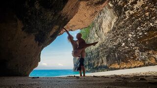 Vad baszás a csábos strandon és forró ondó borít be
